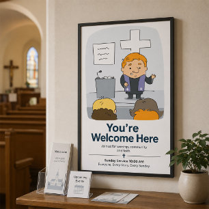 Poster Ministro da Igreja Pregando