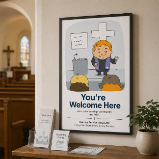 Poster Ministro da Igreja Pregando