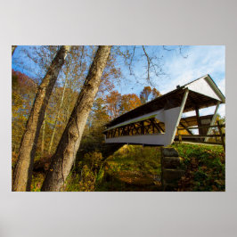 Póster Mink Hollow Covered Bridge, distrito de Fairfield,