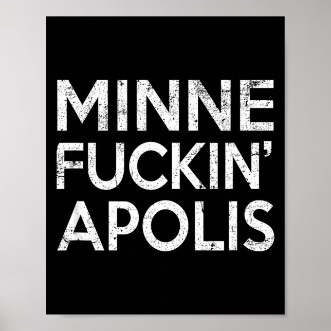 Poster Minnealis Minnesota Funny Rude Retro Gag Gift  (Frente)