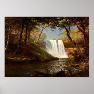 Póster Minnehaha Falls, um trabalho de arte Albert Bierst
