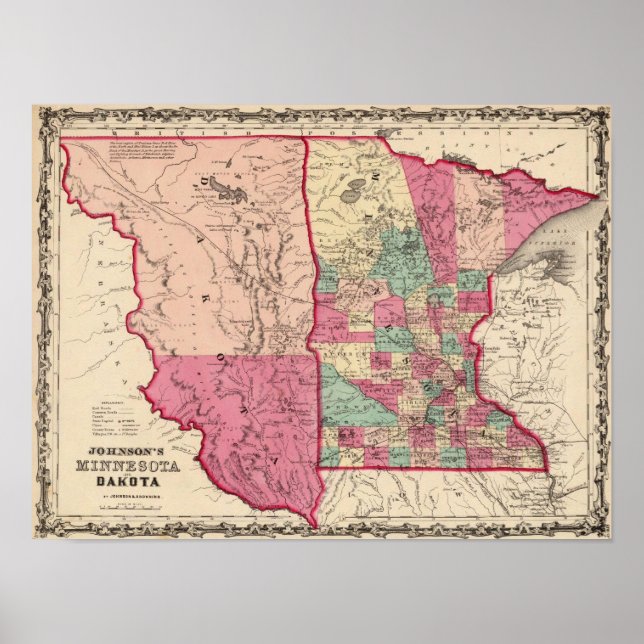 Póster Minnesota e Dakota (Frente)