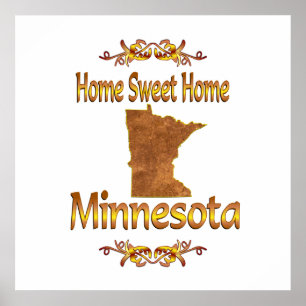 Póster Minnesota Home doce Home