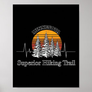 Poster Minnesota Nature Trilha para Caminhada Superior Ba