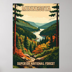 Poster Minnesota Superior National Forest V01
