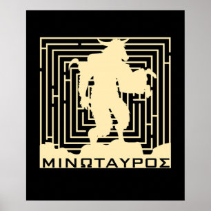 Poster Minotauro Grego Grécia Antiga