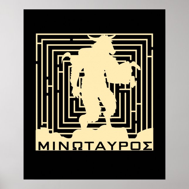 Poster Minotauro Grego Grécia Antiga (Frente)