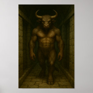 Poster Minotauro na lenda viva do Maze-The Labyrinth