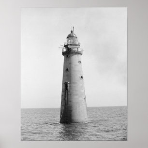 Poster Minot's Ledge Light, 1880. Foto Antiga
