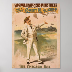 Poster Minstrels de George Thatcher, 'a Chicago Boy