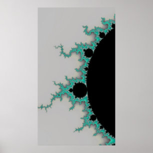 Poster Mint acende em um Abstrato frontal distante