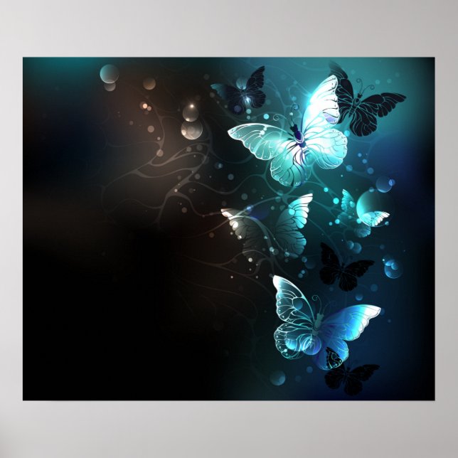 Poster Mint Night Butterflies (Frente)