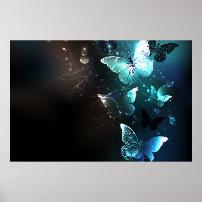 Poster Mint Night Butterflies (Frente)