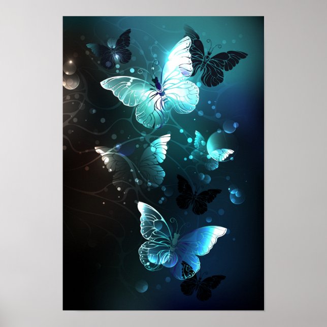 Poster Mint Night Butterflies (Frente)