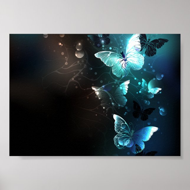 Poster Mint Night Butterflies (Frente)