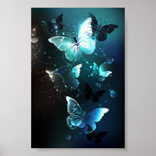 Poster Mint Night Butterflies (Frente)