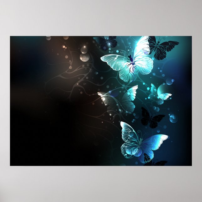 Poster Mint Night Butterflies (Frente)