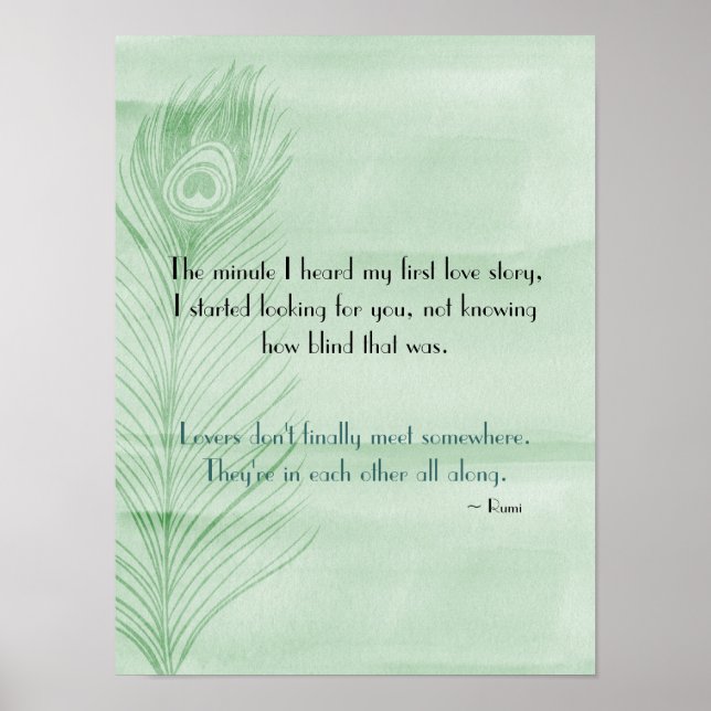 Poster Mint Peacock Feather (Frente)