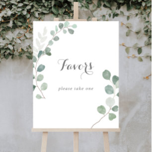 Poster Minúsculo Verde Eucalyptus Favorece Sinal