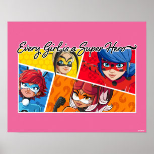 Poster Miraculosa Todas as Raparigas é Super Herói