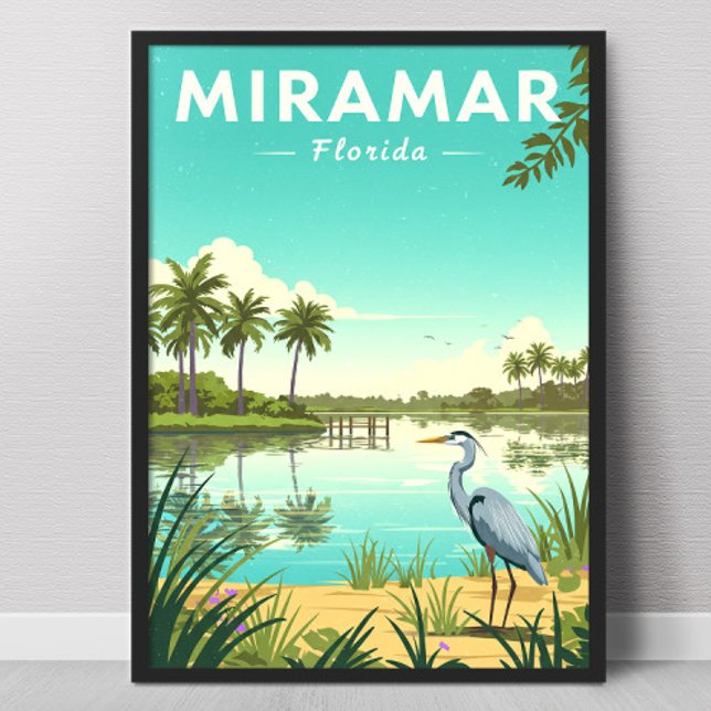 Poster Miramar Flórida Vintage (Criador carregado)