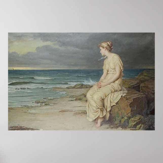 Poster Miranda por John William Waterhouse (Frente)