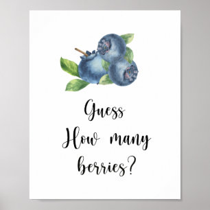 Poster Mirtilo - adivinhe quantas frutas
