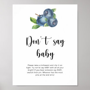 Poster Mirtilo - Não diga baby