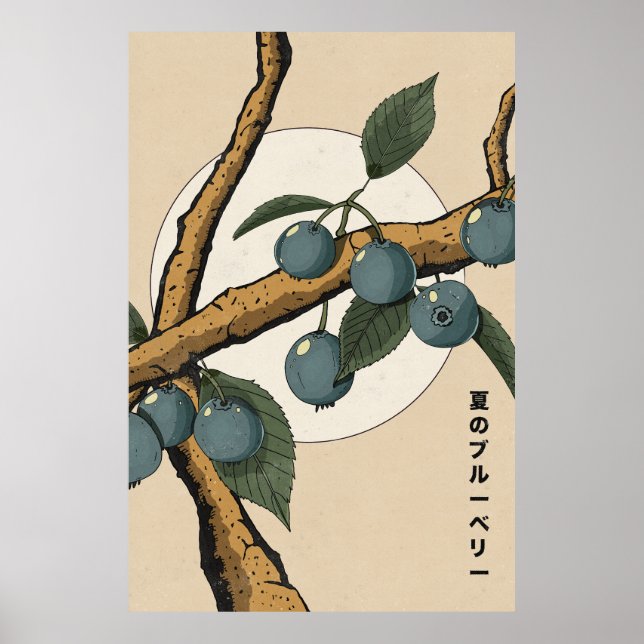 Poster Mirtilos Japoneses (Frente)