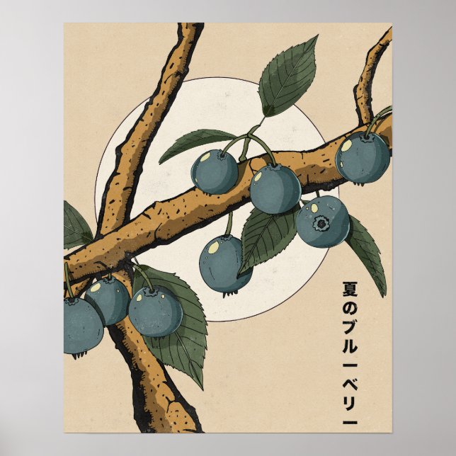 Poster Mirtilos Japoneses (Frente)