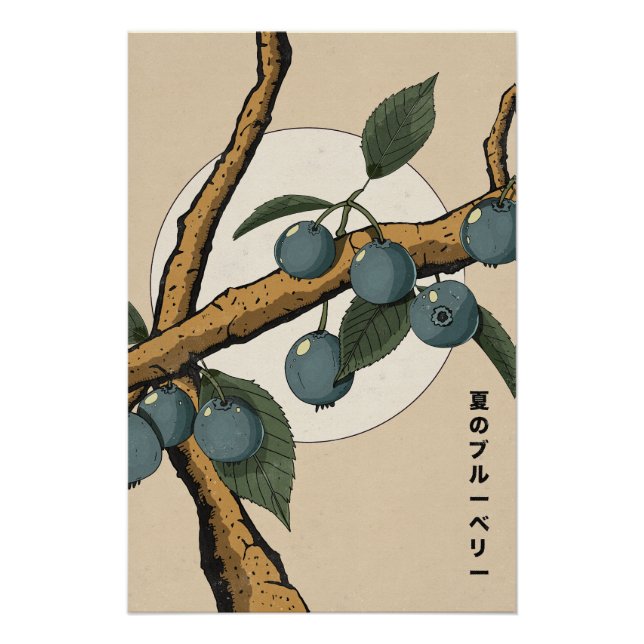 Póster Mirtilos Japoneses (Frente)