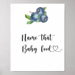 Poster Mirtilos - o nome da comida de bebê