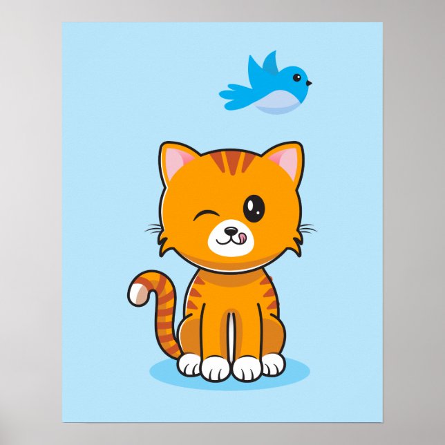 Poster Mischievous Cat (16x20) (Frente)