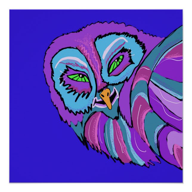 Póster Mischievous Owl Poster (Frente)