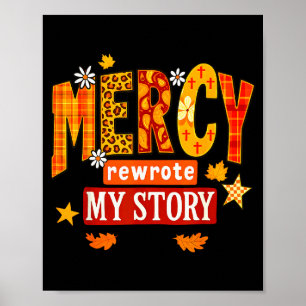 Poster Misericórdia Reescreveu Minha História Outono Cris