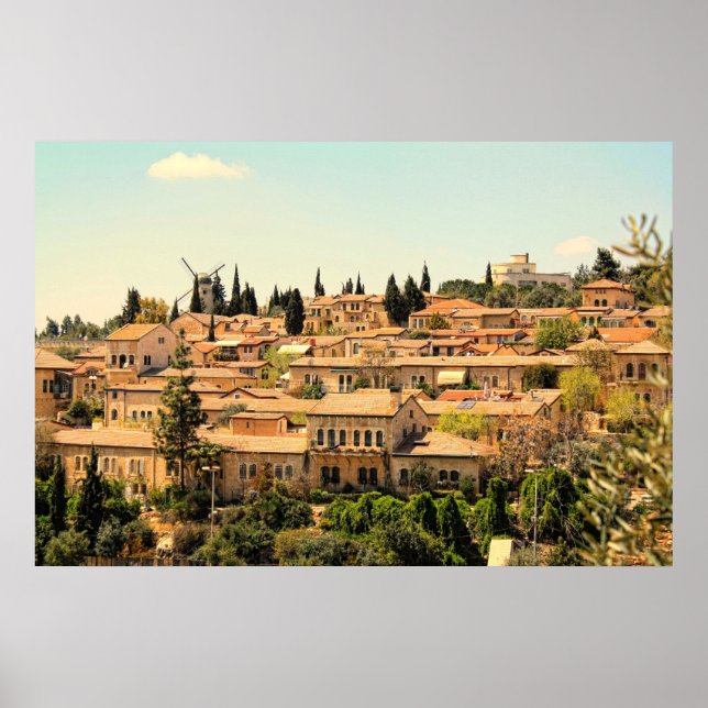 Póster Mishkenot Shaananim em Jerusalém (Frente)