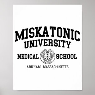Poster Miskatonic University Black Print