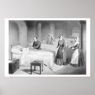 Póster Miss Nightingale in the Hospital at Scutari, engra
