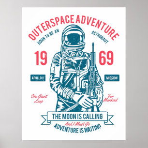 Poster Missão Apollo 11 Patriótica