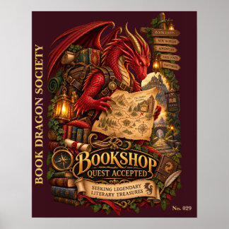 Poster Missão da Livraria Aceita | Sociedade do Dragão de