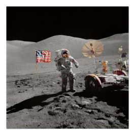 Póster Missão de pouso lunar da NASA Apollo 17, 1972