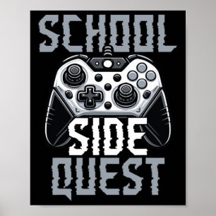 Poster Missão Lateral na Escola Gamer Divertido Ck Volta