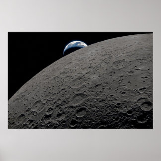 Poster Missão Lua Artemis Nave Espacial Orion Crepúsculo 