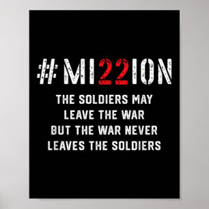 Poster Missão Salva 22 A Dia Veterano Vive Suicídio Aware