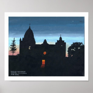 Póster Missão San Carlos, Carmel, Califórnia