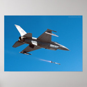 Poster Míssil do acendimento do falcão F-16