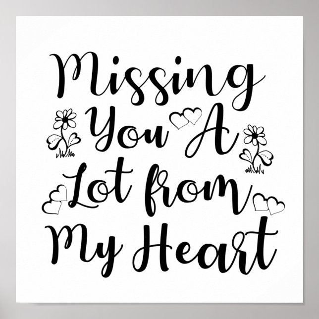 Poster Missing you a lot from my heart (Frente)