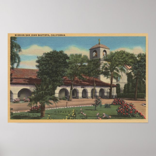 Póster Mission San Juan Bautista, Califórnia (Frente)