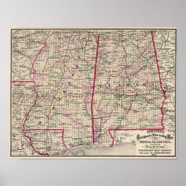 Póster Mississippi e Alabama (Frente)