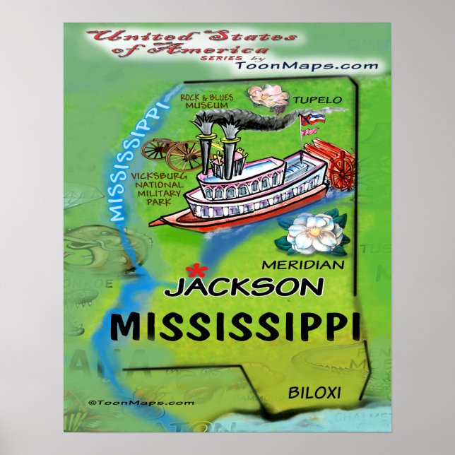Póster Mississippi EUA (Frente)
